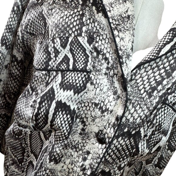 ZARA Snake Print Satin Button-Up Shirt | Size XS | New With Tags - Picture 5 of 5